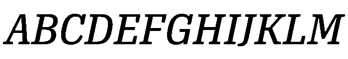 Oso Serif SemiCond Italic Font UPPERCASE