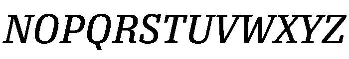 Oso Serif SemiCond Italic Font UPPERCASE