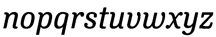 Oso Serif SemiCond Italic Font LOWERCASE