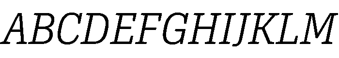 Oso Serif SemiCond Light Italic Font UPPERCASE