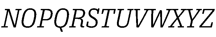 Oso Serif SemiCond Light Italic Font UPPERCASE