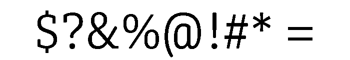 Oso Serif SemiCond Light Font OTHER CHARS