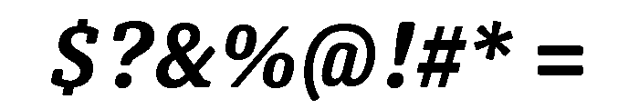 Oso Serif SemiCond SemiBold Italic Font OTHER CHARS