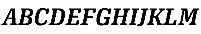 Oso Serif SemiCond SemiBold Italic Font UPPERCASE