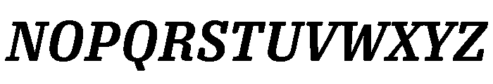 Oso Serif SemiCond SemiBold Italic Font UPPERCASE