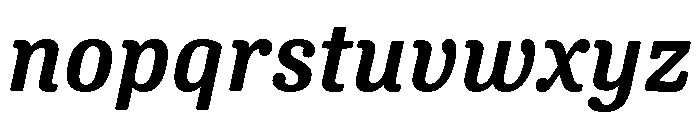 Oso Serif SemiCond SemiBold Italic Font LOWERCASE