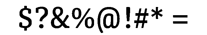 Oso Serif SemiCond Font OTHER CHARS