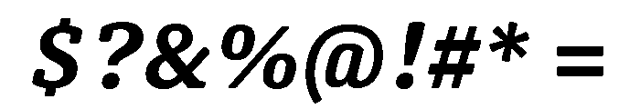 Oso Serif Semibold Italic Font OTHER CHARS
