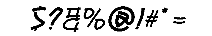 Osaka-Italic Font OTHER CHARS