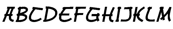 Osaka-Italic Font UPPERCASE