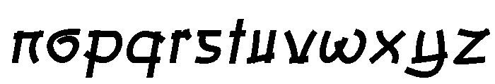 Osaka-Italic Font LOWERCASE