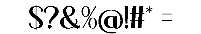 Oscor Regular Font OTHER CHARS