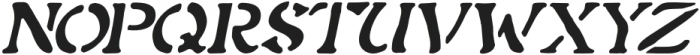 Ostrich Stencil Italic otf (400) Font UPPERCASE