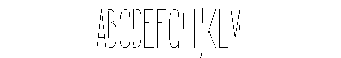 Ostrich Condensed Light Font UPPERCASE