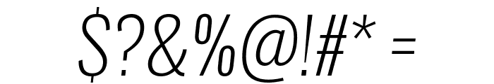 Oswald Extra-LightItalic Font OTHER CHARS