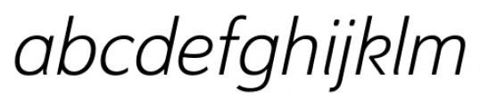 Oslo Light Italic Font LOWERCASE