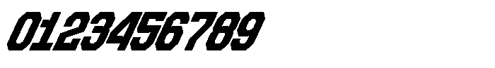 OS Hardline Bold Slanted Font OTHER CHARS