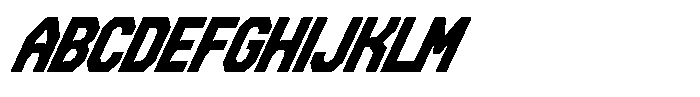 OS Hardline Bold Slanted Font UPPERCASE