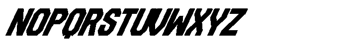 OS Hardline Bold Slanted Font UPPERCASE