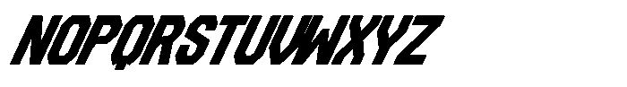 OS Hardline Bold Slanted Font LOWERCASE