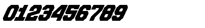 OS Hardline Heavy Slanted Font OTHER CHARS