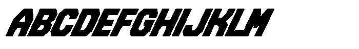 OS Hardline Heavy Slanted Font UPPERCASE
