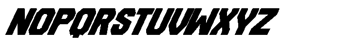 OS Hardline Heavy Slanted Font LOWERCASE