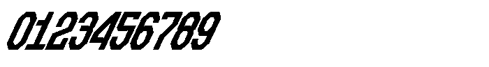 OS Hardline Slanted Font OTHER CHARS