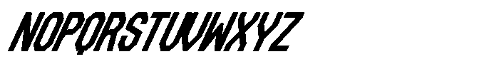 OS Hardline Slanted Font UPPERCASE