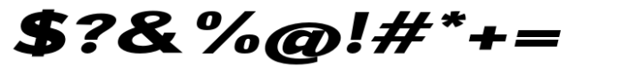 Osande TXT Black Italic Expanded Font OTHER CHARS