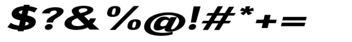 Osande TXT Extra Bold Italic Expanded Font OTHER CHARS