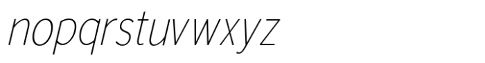 Osande TXT Thin Italic Condensed Font LOWERCASE
