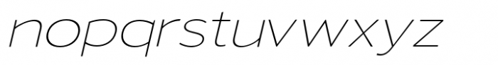 Osande TXT Thin Italic Expanded Font LOWERCASE