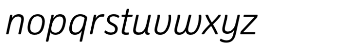 Oso Sans Light Italic Font LOWERCASE