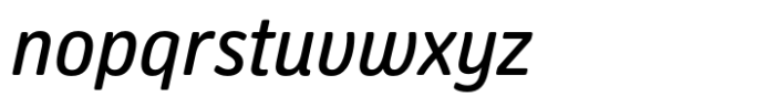 Oso Sans SemiCondensed Italic Font LOWERCASE