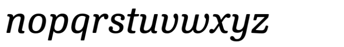 Oso Serif Italic Font LOWERCASE