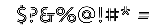 Oskar Inline Two Regular Font OTHER CHARS