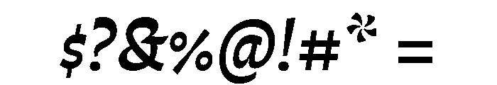 Otta PE Bold Italic Font OTHER CHARS