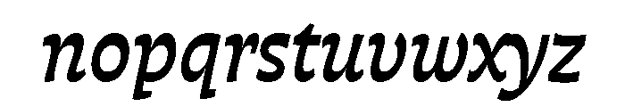 Otta PE Bold Italic Font LOWERCASE
