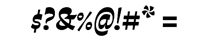 Otta PE Display Bold Italic Font OTHER CHARS