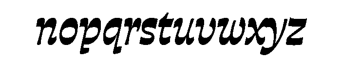 Otta PE Display Bold Italic Font LOWERCASE