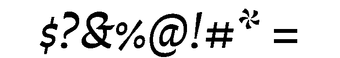 Otta PE Italic Font OTHER CHARS