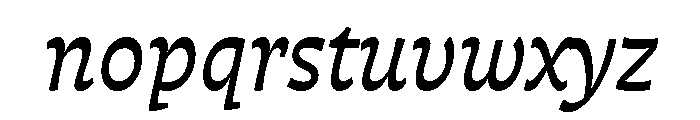 Otta PE Italic Font LOWERCASE