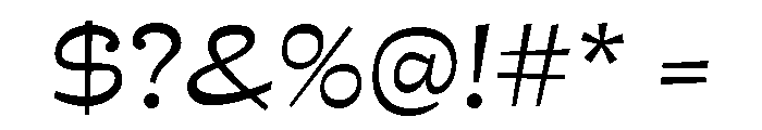 Otta Pe Light Font OTHER CHARS