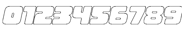 Otha Oblique Outline Font OTHER CHARS