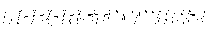 Otha Oblique Outline Font UPPERCASE