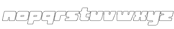 Otha Oblique Outline Font LOWERCASE