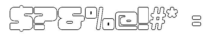 Otha Outline Font OTHER CHARS