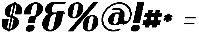 Ottearai Italic Font OTHER CHARS