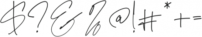Otegan Signature Script Reguler otf (400) Font OTHER CHARS